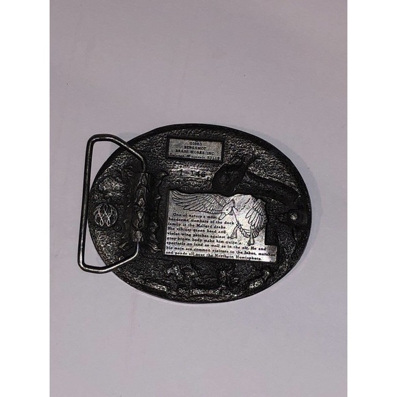 1983 Bergamont Brass Works Mallard Duck Painted Belt Buckle - Picture 2 of 2